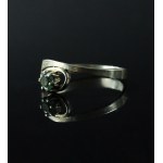 Ring mit blauem Zirkonia, Warmet Agat (177)