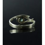 Ring mit blauem Zirkonia, Warmet Agat (177)