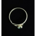 Ring mit blauem Zirkonia, Warmet Agat (177)