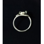 Silver ring, marked M.J. (189)