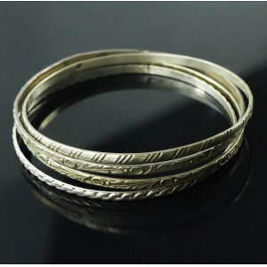 Set of 4 bracelets from various manufacturers, silver (201)