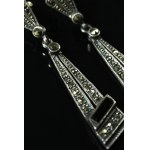 Onyx Earrings, Silver (309)