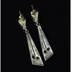 Onyx Earrings, Silver (309)