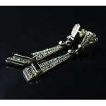 Onyx Earrings, Silver (309)