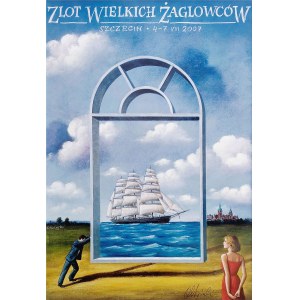 Rafał Olbiński (ur. 1943), Zlot Żaglowców Szczecin (sygn. przez autora), 2007