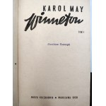 Karol May - WINNETOU - Complete Set, Volumes I–III, illustrations by Stanisław Rozwadowski, Warsaw 1956 [Decorative binding, first edition in this series]