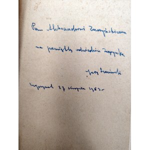 Jerzy Szaniawski - *Professor Tutka: New Short Stories*, Kraków 1962 [Author's autograph and dedication to Aleksander Zaczyński, Prudnik, ill. by D. Mróz, 1st edition]