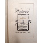 Anthology—26 Contemporary American Short Stories, Warsaw 1966 [First edition, selected by Maxim Lieber]