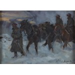 Wojciech Kossak (1856, Paris – 1942, Kraków), Uhlans on Horseback, 1927