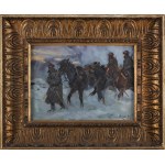 Wojciech Kossak (1856 Paryż - 1942 Kraków), Ułani na koniach, 1927