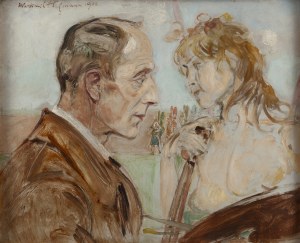 Wlastimil Hofman (1881 Praga - 1970 Szklarska Poręba), Malarz z muzą, 1918