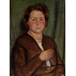Wojciech Weiss (1875, Leorda, Romania – 1950, Kraków), Portrait of Wanda Mucha, mother of the artist Janina Muszanka Łakomska, 1940s