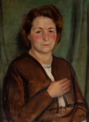 Wojciech Weiss (1875 Leorda, Rumunia - 1950 Kraków), Portret Wandy Muchy, matki artystki Janiny Muszanki Łakomskiej, lata 40. XX w.