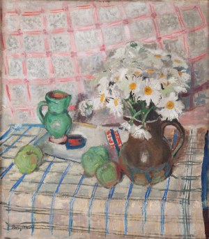 Stanisław Borysowski (1901 Lwów - 1988 Toruń), Martwa natura z rumiankami, lata 20-30 XX w.