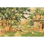 Kazimierz Plater-Zyberk (1879 Kirup, Dynaburg - 1964 Ashbury Park, New Jersey, USA), Wiejskie podwórko