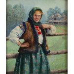 Stanisław Koszeliński (1876–1968), Portrait of a Woman in Folk Costume