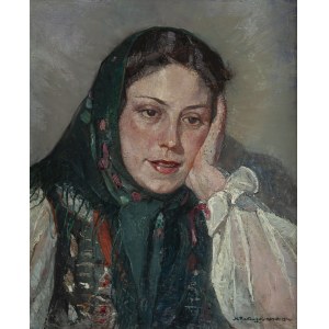Mieczysław Rakowski (1882, Więckowice - 1947, Bruxelles), Ragazza di campagna (Paysanne Polonaise), 1946