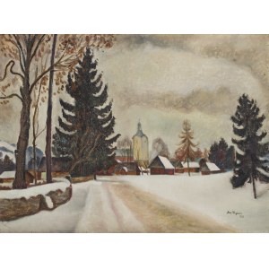 Józef Krzyżański (1898, Hnilice, Ukraine – 1987, Poznań), Winter Landscape (recto) / Female Nude (verso), 1931