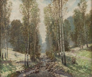 Konstanty Mackiewicz (1894 Małoryta k. Brześcia - 1985 Łódź), Pejzaż leśny