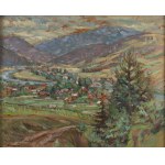 Adam Marczyński (1908 Kraków - 1985 Kraków), Widok na Krościenko, 1944