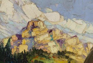 Grzegorz Mendoly-Stefanoff (1898 - 1966 ), Pejzaż górski, 1937