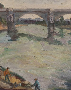 Maria Melania Mutermilch Mela Muter (1876 Warszawa - 1967 Paryż), Łódź na rzece Rodan, lata 50. XX w.