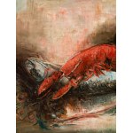 Marc Sterling (1898, Russia - 1976, Parigi), Natura morta con aragosta, 1930 circa