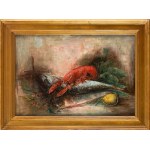 Marc Sterling (1898, Russia - 1976, Parigi), Natura morta con aragosta, 1930 circa