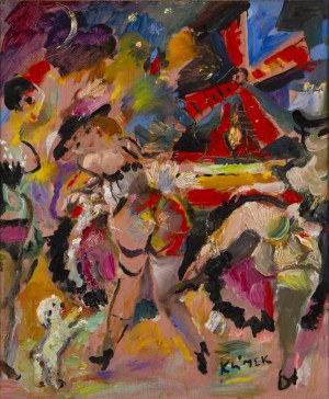 Ludwik Klimek (1912 Skoczów - 1992 Francja), Tancerki kankana w Mouiln Rouge