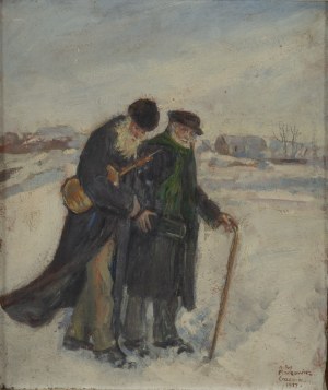 Artur Markowicz (1872 Kraków - 1934 Kraków), Wędrowni muzykanci, 1927