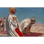 Feliks Michał Wygrzywalski (1875, Przemyśl – 1944, Rzeszów), Arabs Praying in the Desert