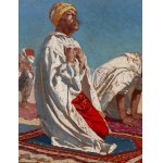 Feliks Michał Wygrzywalski (1875, Przemyśl – 1944, Rzeszów), Arabs Praying in the Desert