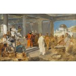 Jan Czesław Moniuszko (przypisywany) (1853 - 1908), Chrystus przed Piłatem