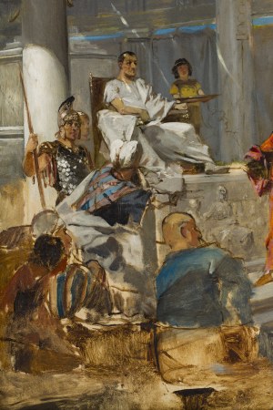 Jan Czesław Moniuszko (przypisywany) (1853 - 1908), Chrystus przed Piłatem