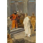 Jan Czesław Moniuszko (przypisywany) (1853 - 1908), Chrystus przed Piłatem