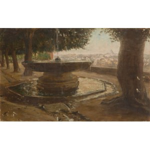 Felix Possart (1837 Berlin – 1928 Berlin), Fountain on Monte Pincio in Rome