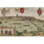 Frans Hogenberg, Georg Braun, "Varsovia" (A General View of Warsaw from the Late 16th Century), 1618