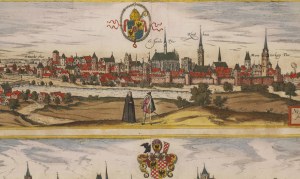 Frans Hogenberg, Georg Braun, Panoramy Nysy i Legnicy, 1617