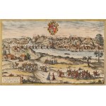 Frans Hogenberg, Georg Braun, Panorama of Grodno ("Vera Designatio Urbis in Littavia Grodnae"), 1575
