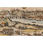 Frans Hogenberg, Georg Braun, Panorama of Grodno (Vera Designatio Urbis in Littavia Grodnae), 1575