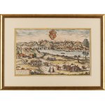 Frans Hogenberg, Georg Braun, Panorama of Grodno (Vera Designatio Urbis in Littavia Grodnae), 1575