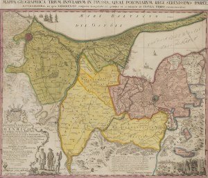 Johann Friedrich Endersch (1705 Turyngia - 1769 Elbląg), Mapa Żuław Wiślanych (