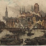 Luigi Kasimir (1881–1962), View of the Motława River from Ołowianka Island in Gdańsk