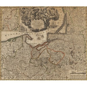 Matthäus Seutter (1678 Augsburg – 1757 Augsburg), Mapa Pruska („Borussiae Regnum sub fortissimo Tutamine…“), kolem roku 1735