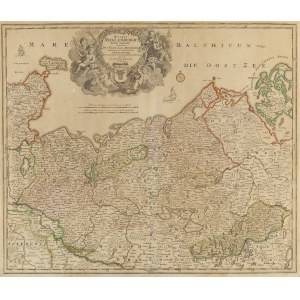 Johann Baptist Homann (1663–1724), Mapa Meklenburska („Ducatus Meklenburgici Tabula Generalis continens...“)