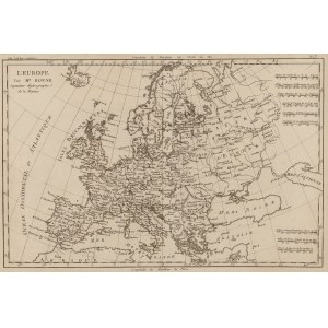 Rigobert Bonne (1727 - 1794), Carte de l'Europe, vers 1780