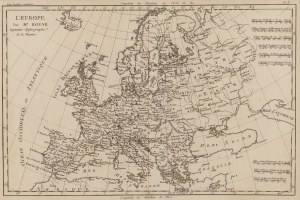 Rigobert Bonne (1727 - 1794), Mapa Europy, około 1780