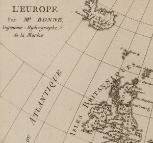 Rigobert Bonne (1727 - 1794), Mapa Europy, około 1780