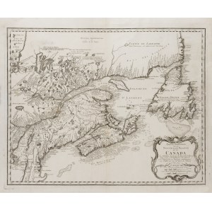 Vydavateľstvo dedičov Homanna, Mapa Kanady, 1755