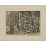 Adriaen COLLAERT (ok. 1560-1618) - rytował, Jan VAN DER STRAET - rysował, Biczowanie Chrystusa